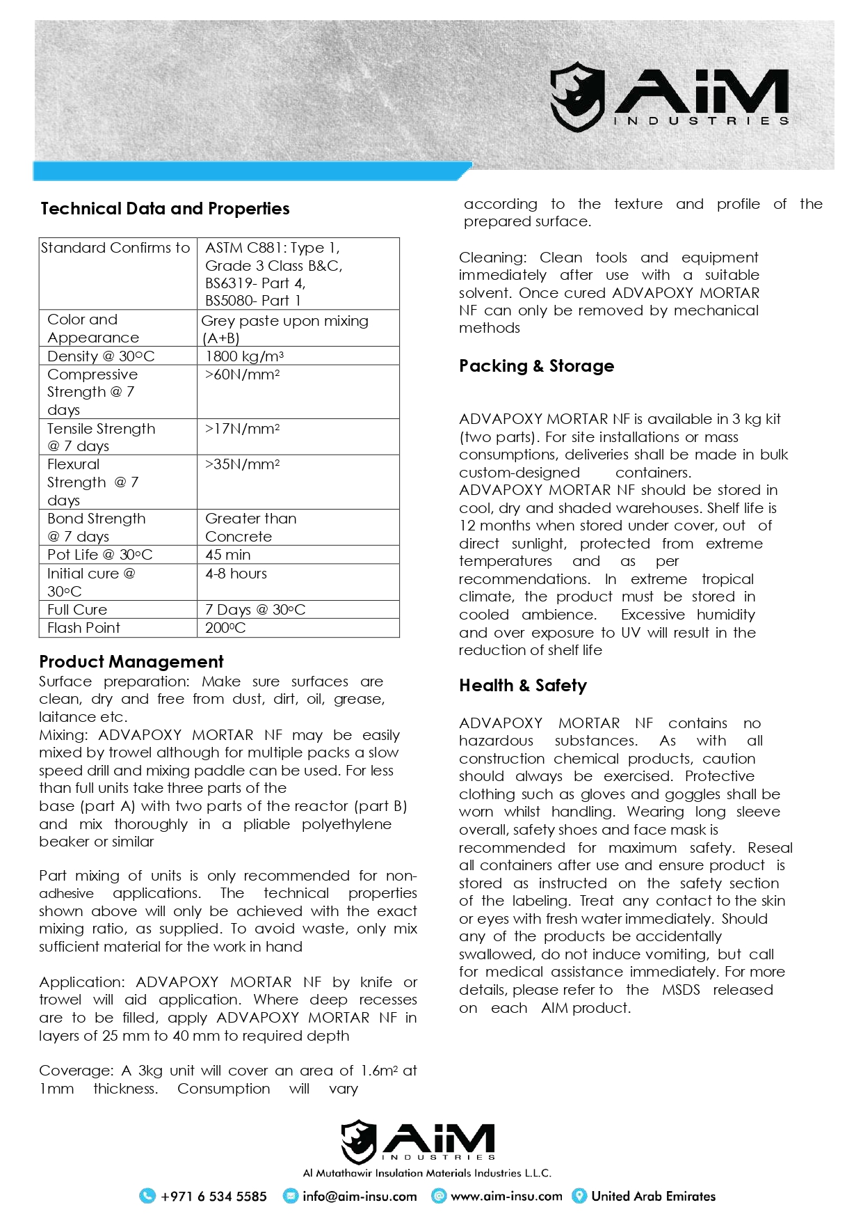 ADVAPOXY MORTAR NF - Page 2